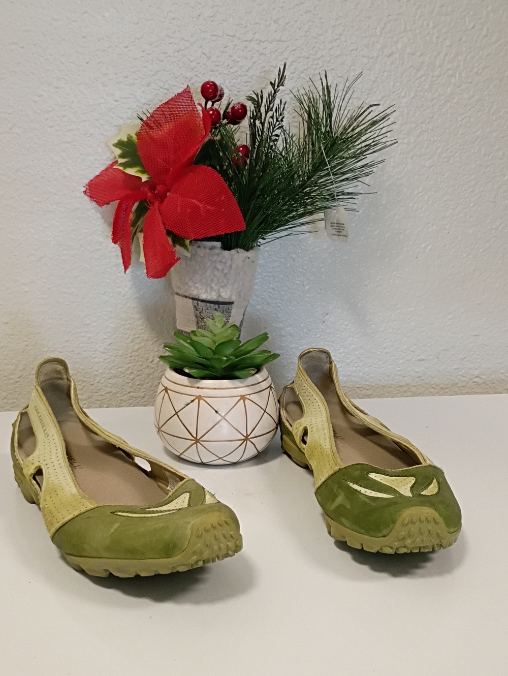 Merrell Olive Green Slip-On Ballet Flats